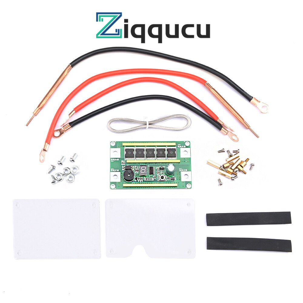 ZIQQUCU Bảng Mạch Điều Khiển Hàn Tự Động 12V 8 Gear 18650 Vỏ Acrylic