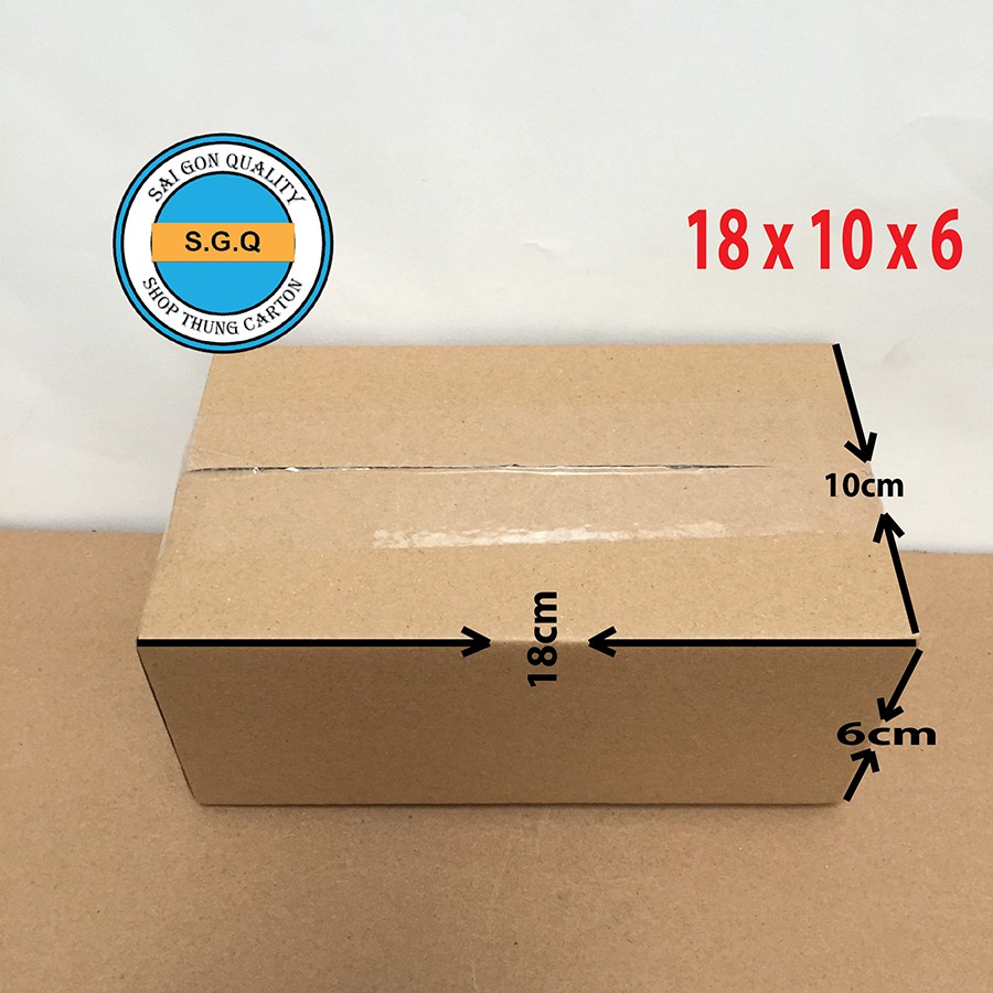 Bộ 70 thùng carton size 18x10x6 trơn, thùng dán đóng hàng