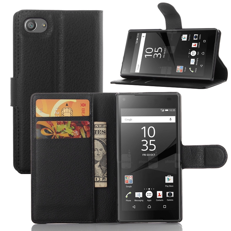 Bao da điện thoại có ngăn đựng thẻ tiện lợi cho Sony Xperia Z1 Z3 Z5 Compact Mini / Z5 Premium