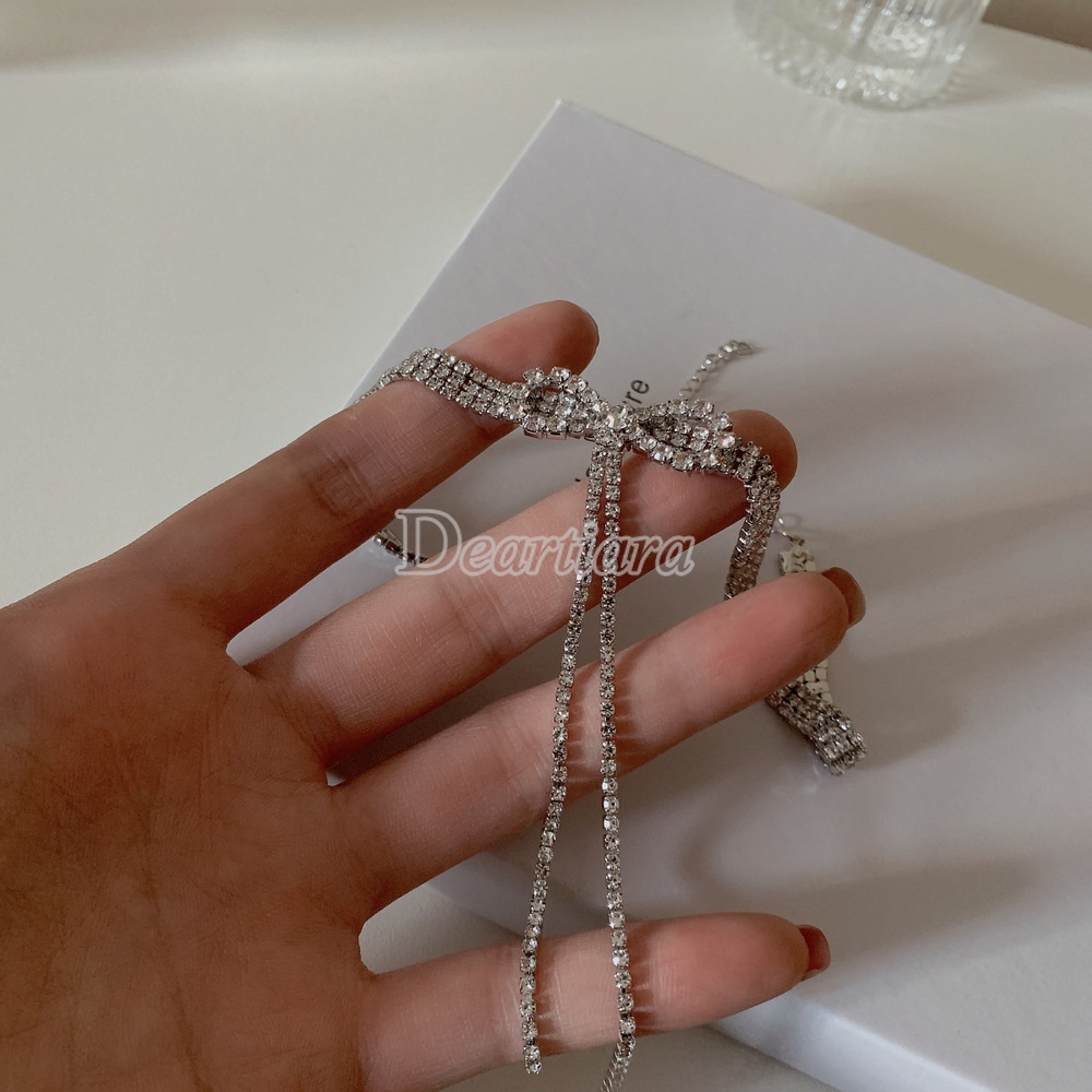 Vòng cổ Mặt Nhẫn Đính Đá Phối Tua Rua Thời Trang Sang Trọng Cho Nữ