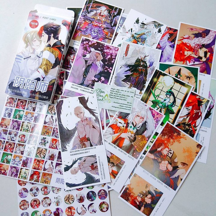 (UP) Postcard Toàn Chức Cao Thủ 900 ảnh hộp có ảnh dán sticker lomo bưu thiếp anime chibi