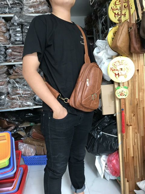 Túi bao tử da nam nữ, tay nải MQ20