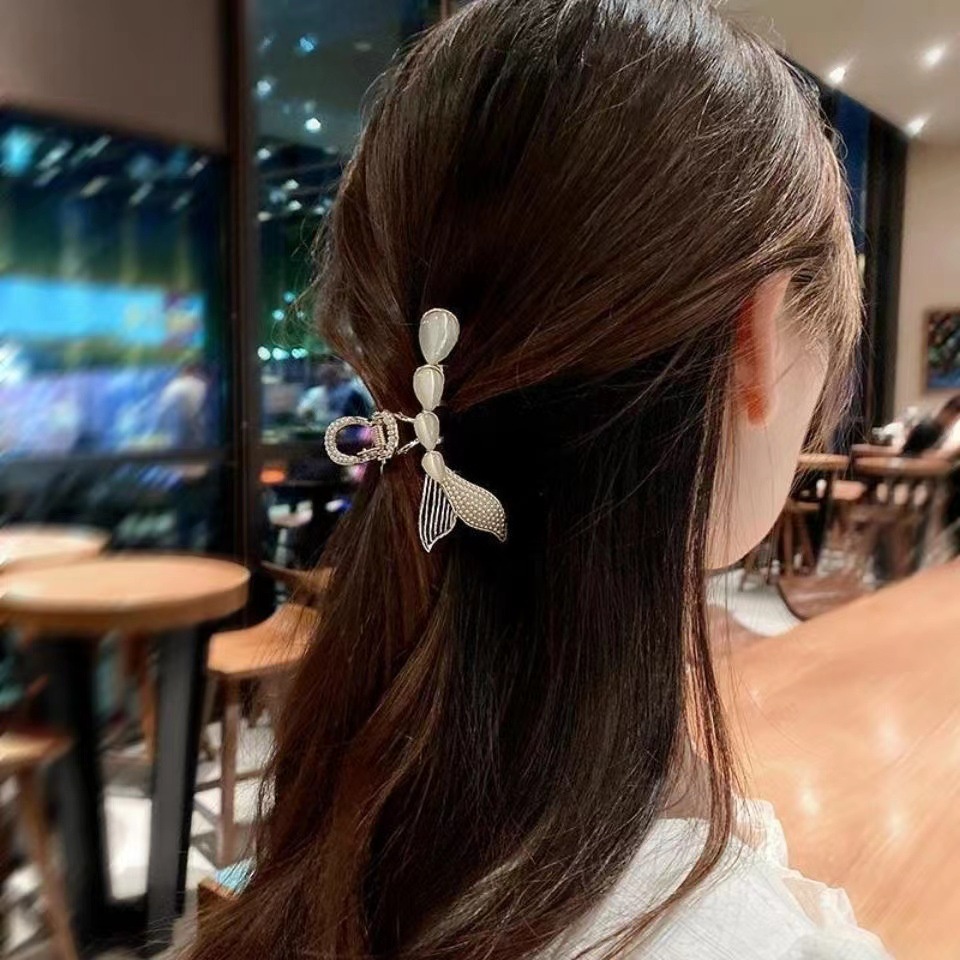 Kẹp Tóc Đuôi Cá Đính Đá Opal 2022 Thời Trang Mùa Hè Cho Nữ