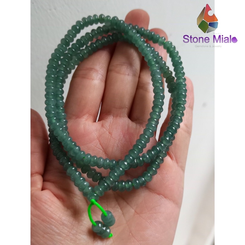 Chuỗi đeo tay JadeA lam ngoc hoa bay trong đẹp siêu Vip