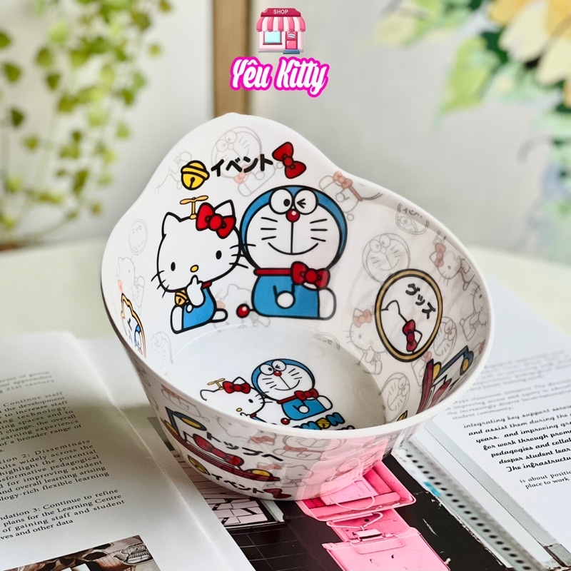 TÔ MUỖNG DĨA LY HELLO KITTY DORAEMON