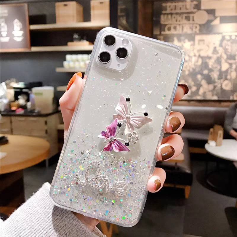 Ốp Điện Thoại Đính Kim Cương Lấp Lánh Cho iPhone 11 12 13 14 Pro Max Mini XS X XR 7 8 Plus SE 2020