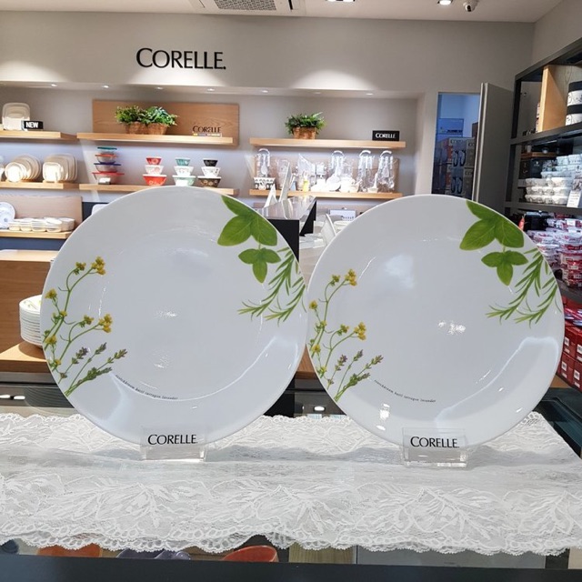 Dĩa Thuỷ Tinh Mỹ European Herbs Corelle 110-EH 26cm