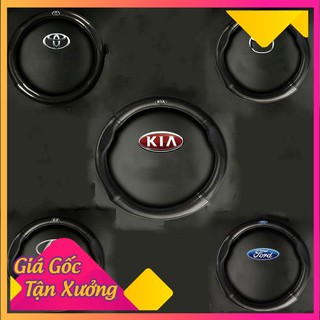 Bọc vô lăng carbon cao cấp có logo các hãng xe- đủ logo