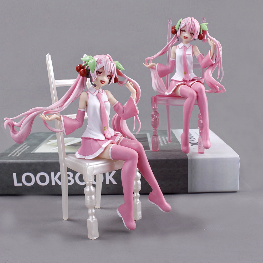 Mô Hình Nhân Vật Hatsune miku Ngồi Ghế Bằng PVC 16CM
