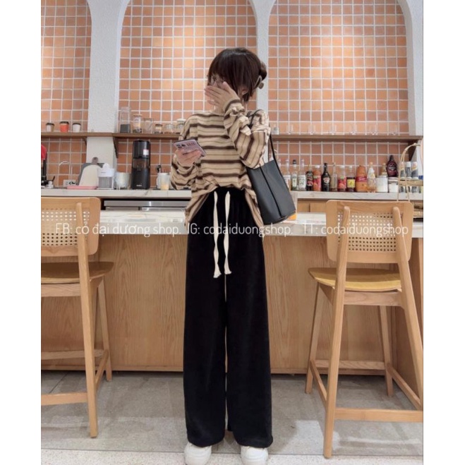 Quần tăm ống sớ cạp rút dây trắng