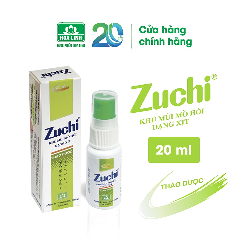 Xịt khử mùi mồ hôi Zuchi 20ml (Màu ngẫu nhiên)