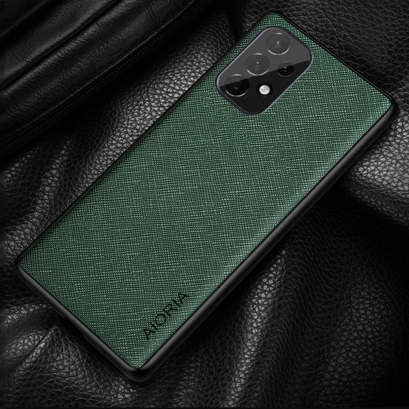 Ốp Bao Da Điện Thoại pu tpu Bảo Vệ camera Họa Tiết Đan Chéo Thanh Lịch Cho samsung galaxy a33 a53 5g Ốp