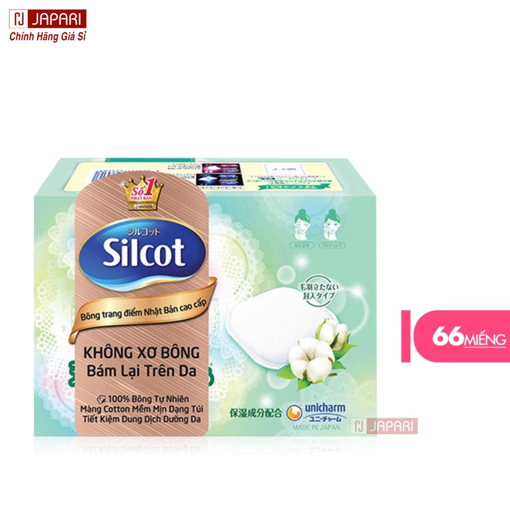 COMBO Bông Tẩy Trang Điểm Silcot 82 Miếng CAO CẤP DIANA UNICHARM NHẬT BẢN Miếng Đôi Dưỡng Da Skincare Mỹ Phẩm JAPARI