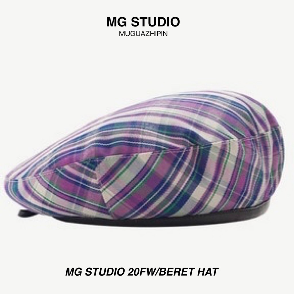 Mũ Beret MG STUDIO Họa Tiết Caro Thời Trang