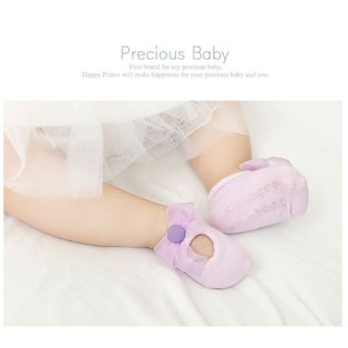 Set 3 Đôi Tất Hài Nơ Công Chúa Cho Bé Gái, Vớ Hình Giày Đính Nơ Cực Đẹp Cho Bé