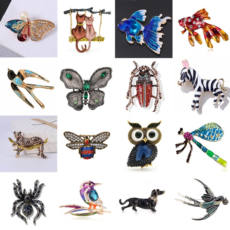 Ghim Cài Áo Hình Bọ Cánh Cứng Đính Đá Thời Trang