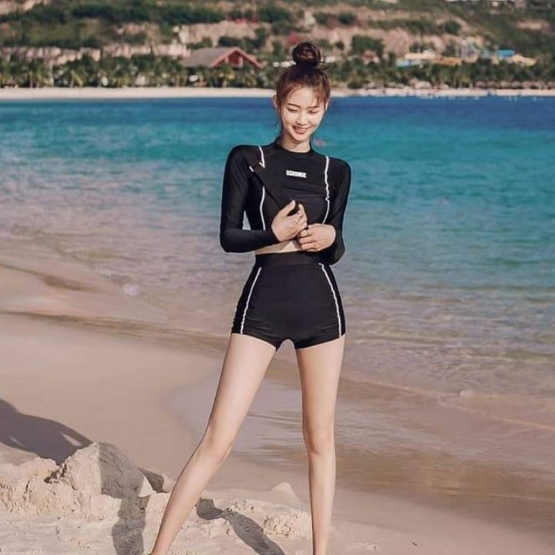 {KÈM ẢNH THẬT} Bikini 2 mảnh nhập QC tay dài đùi