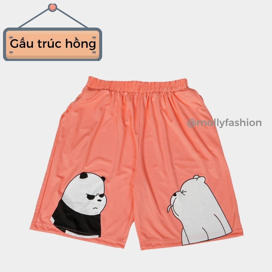 Quần Short lửng Cartoon Unisex BST 03 ❤️ QUẦN ĐÙI HOẠT HÌNH nhiều mẫu Freesize Molly Fashion