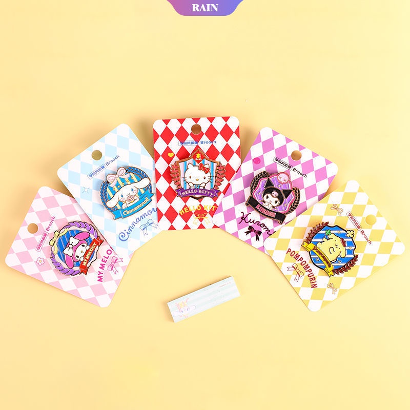 SANRIO Ghim Cài Áo Bằng Hợp Kim Tráng Men Họa Tiết Hoạt Hình Đáng Yêu