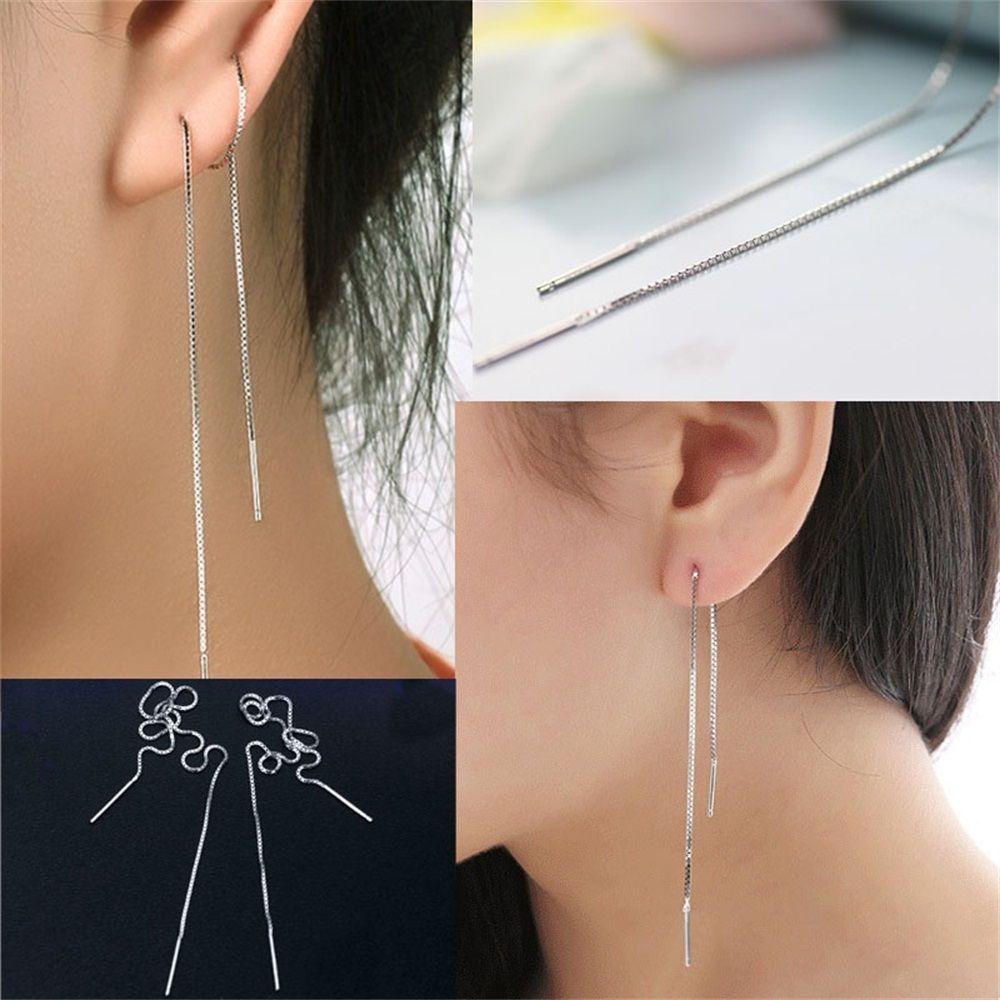 Bông Tai Thiết Kế Xinh Xắn Dễ Phối Đồ|Bông Tai Dài Thiết Kế Xinh Xắn Thời Trang|Khuyên Tai Mạ Bạc Thời Trang