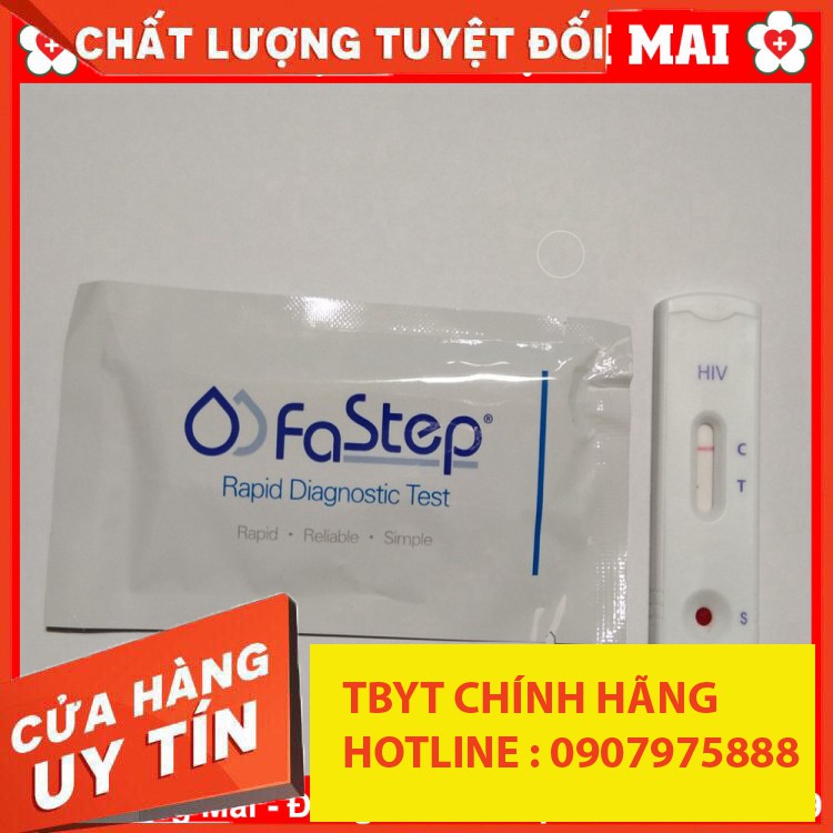 TBYT999 Que Thử Test Thử Nhanh HIV Tại Nhà FASTEP Mỹ STRIP HIV RAPID TEST xác thực 99,99% - Kèm Clip hướng dẫn NEW