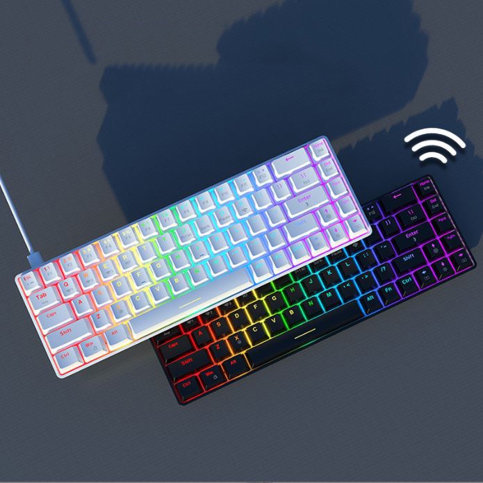 Phím Ajazz K685T Hotswap - Bàn Phím Cơ không dây Ajazz K685T Kết nối Dây, Bluetooth 5.0 và Wireless 2.4G - Chính Hãng