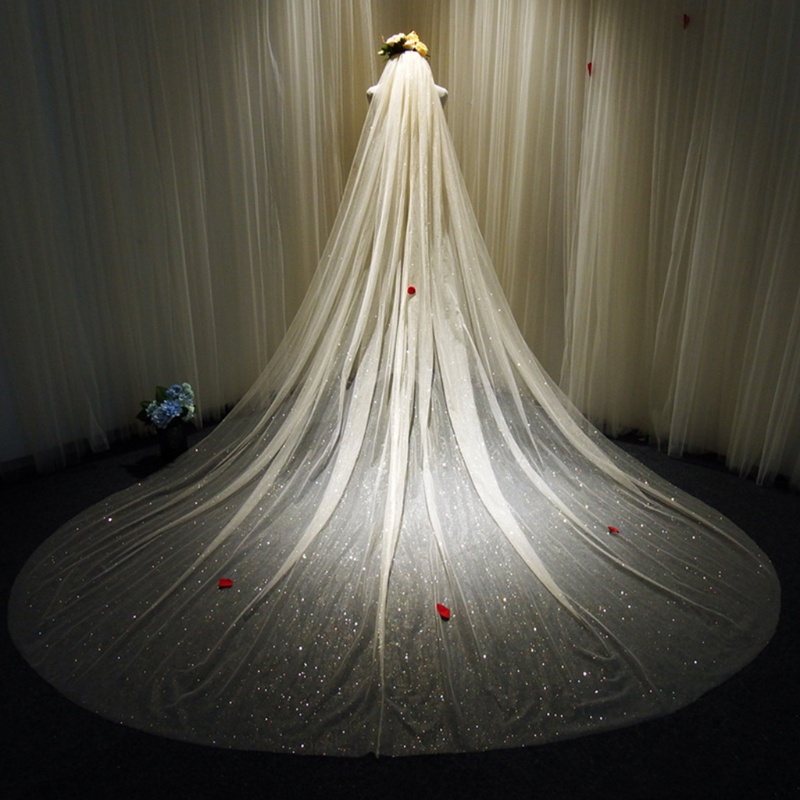 Mạng Che Mặt Siêu Dài Dạng Lưới Lấp Lánh Sang Trọng Cho Nữ ONERI