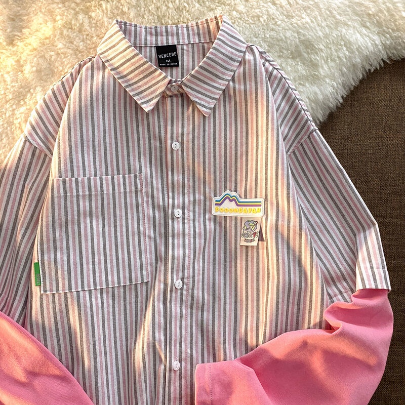 Áo sơ mi giả hai lớp phong cách hàn quốc dành cho nữ