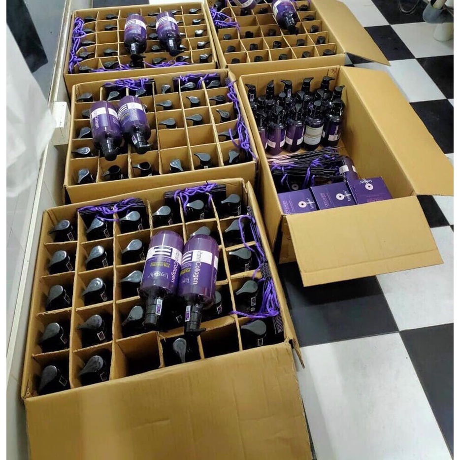 Bộ Dầu Gội Xả, Kem ủ tóc, Tinh Dầu Lusstaly Vitain E phục hồi hư tổn