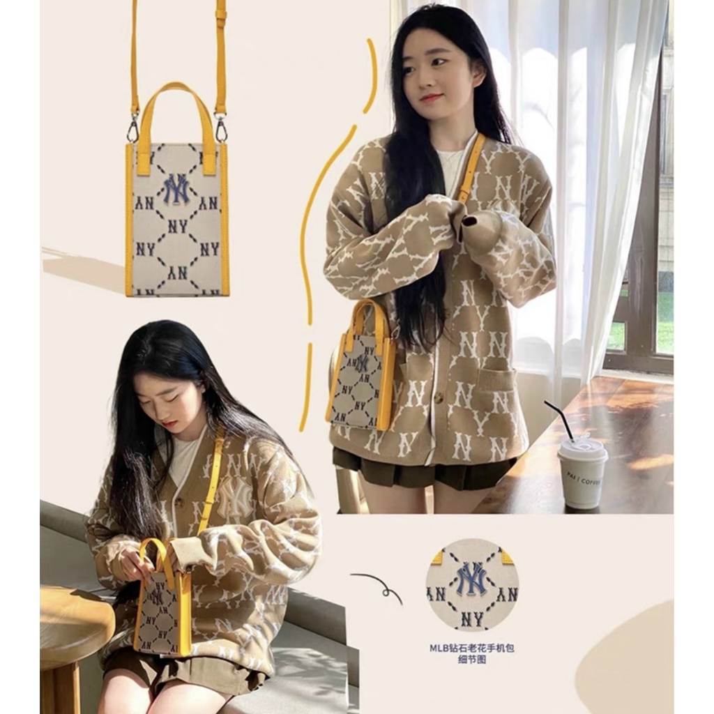 túi xách tay mini + đeo chéo nữ mlb size 12,5* 18*4 cm đủ màu