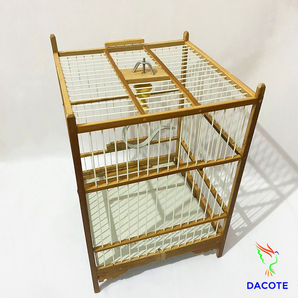 Khung lồng khuyên Ricky Bird Shop nan cáp quang dễ dàng láp đặt hàng loại 1 kèm móc