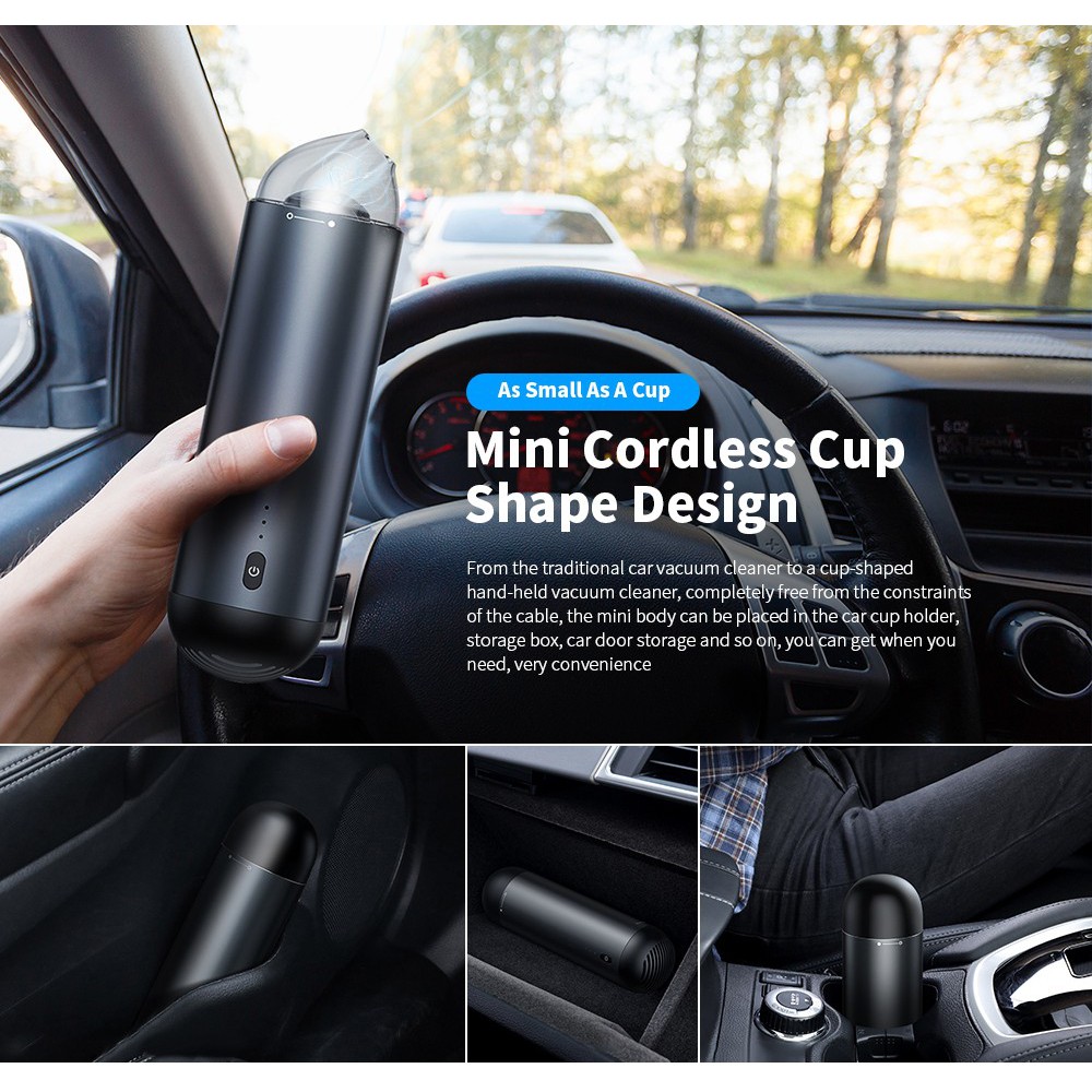 CHÍNH HÃNG_Máy hút bụi mini cầm tay trên xe ô tô - Baseus Capsule Vacuum Cleaner - Thiết kế siêu nhỏ