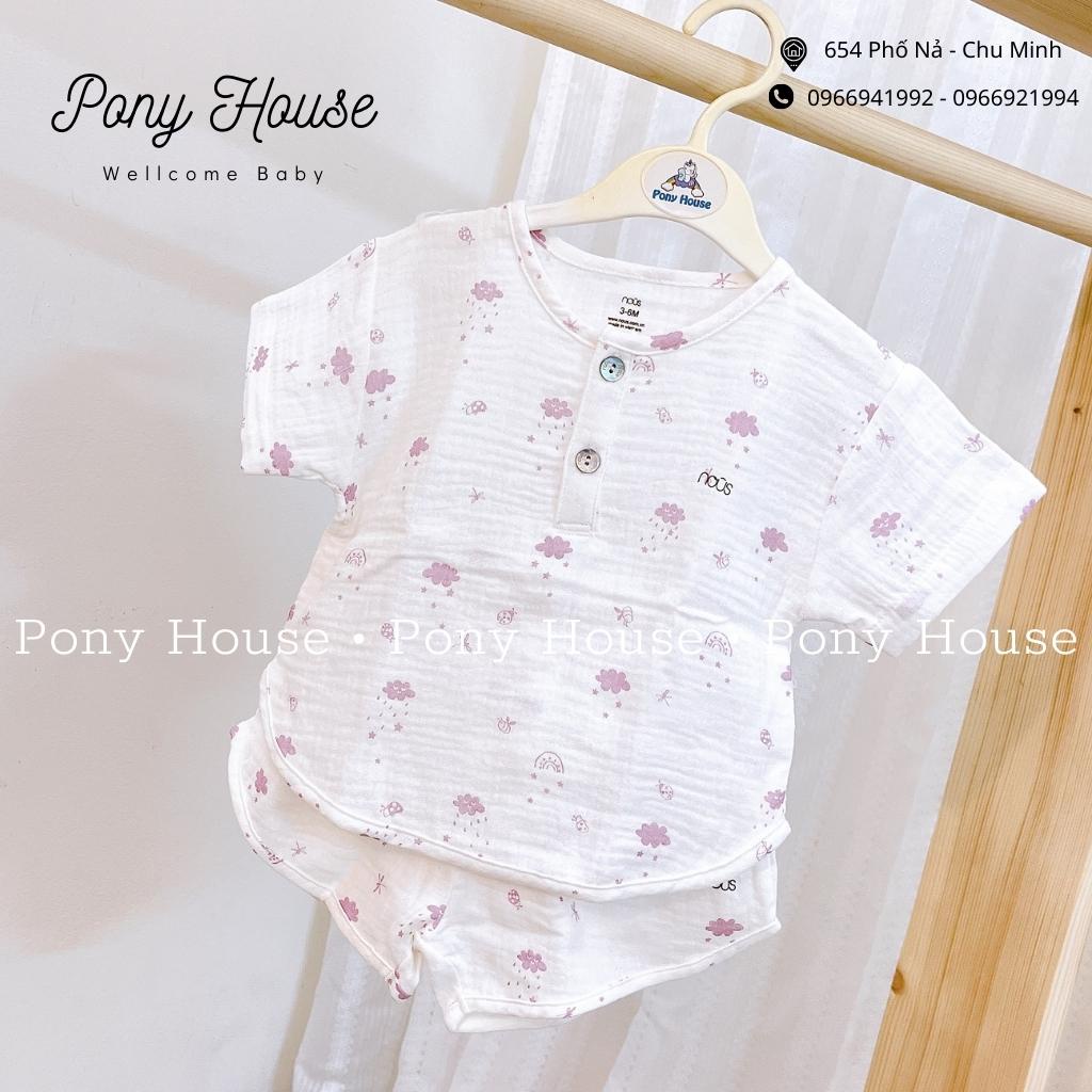 Bộ Cộc Nous Xô Cổ Trụ Siêu Mềm Mát, Thoáng Khí Cho Bé Trai, Bé Gái Size Từ 0-3M đền 6-9M