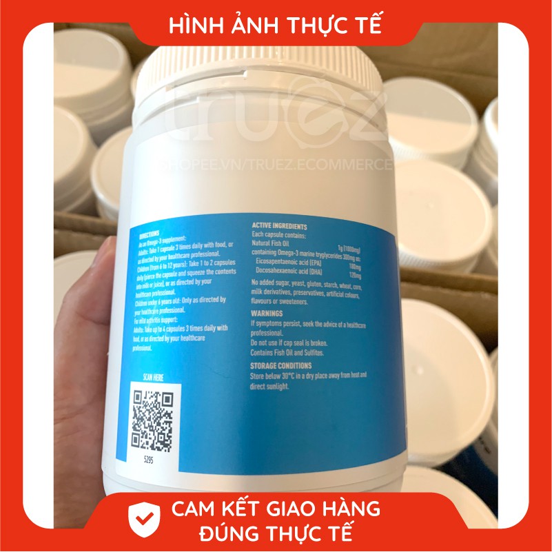 Dầu cá Fish Oil 1000mg Omega 3 400 viên [Úc] Healthy Care Fish Oil Omega 3 1000mg [Chính hãng] | Thế Giới Skin Care