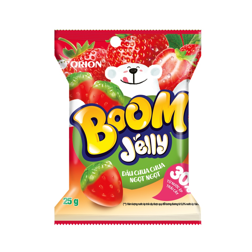 Dây 10 gói kẹo dẻo Orion Boom Jelly 25gr các vị