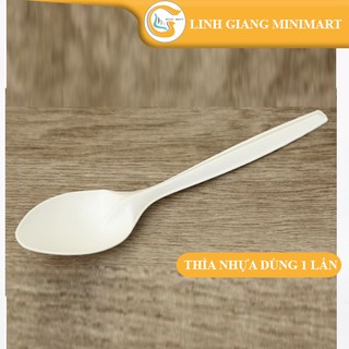 10 Thìa nhựa dùng 1 lần Cát tường Muỗng nhựa cao cấp