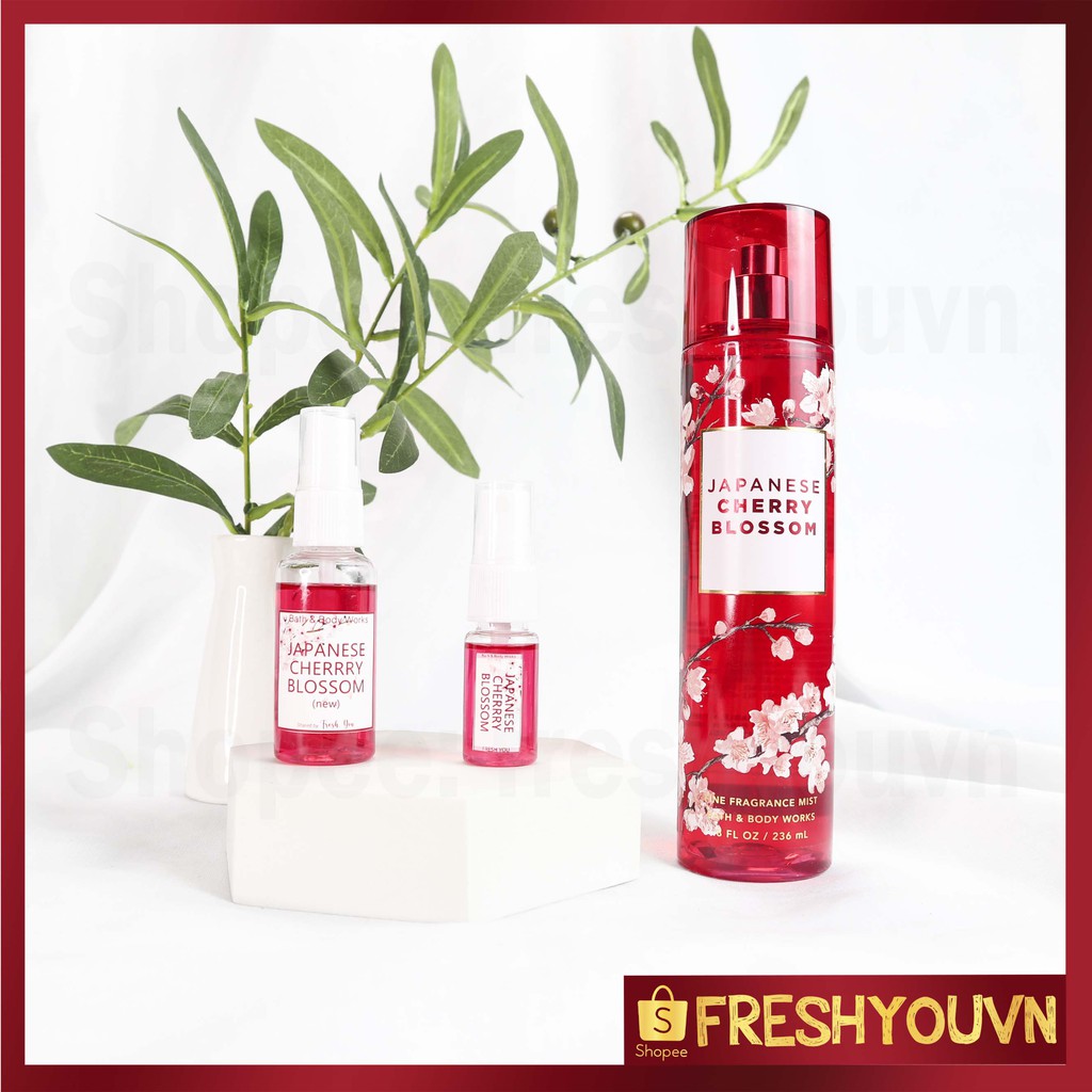 Japanese Cherry Blossom - Mini 10ml & 30ml Xịt Thơm Toàn Thân Body Mist Bath & Body Works