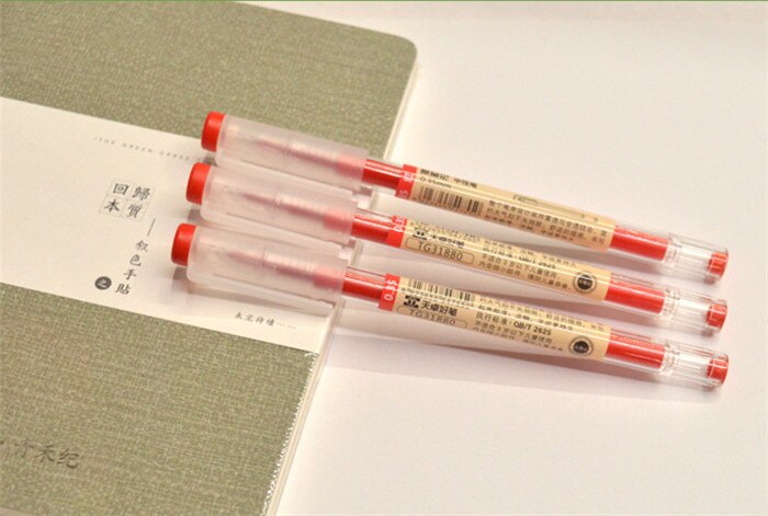 Bút Mực Gel Màu Đỏ / Xanh Dương Ngòi 0.35mm
