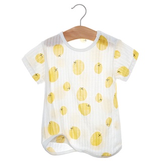 One Đồ Ngủ Liền Thân Vải Cotton Họa Tiết Hoạt Hình Dễ Thương Cho Bé