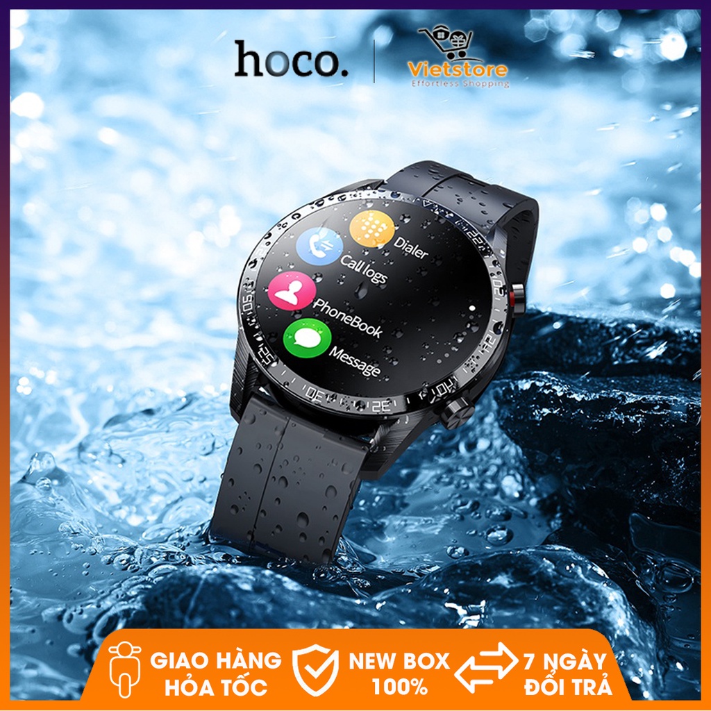 Đồng hồ thông minh Smart Watch hoco Y2 chống nước, Nghe gọi, thông báo, theo dõi sức khỏe, màn hình màu cảm ứng