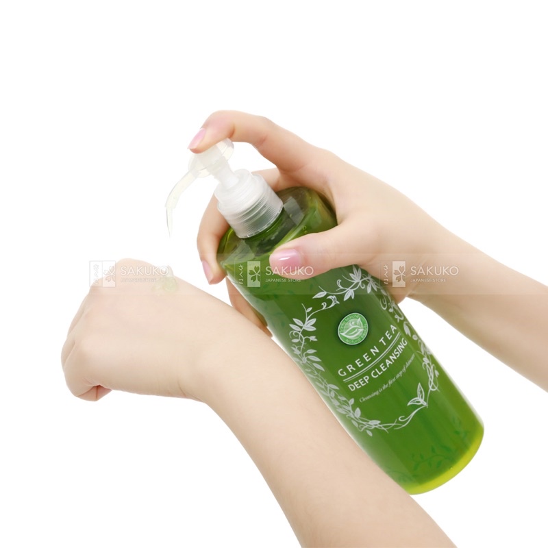 Gel tẩy trang GREEN TEA làm sạch sâu SANTA MARCHE 400ml-[SAKUKO - Hàng Nhật Nội Địa]