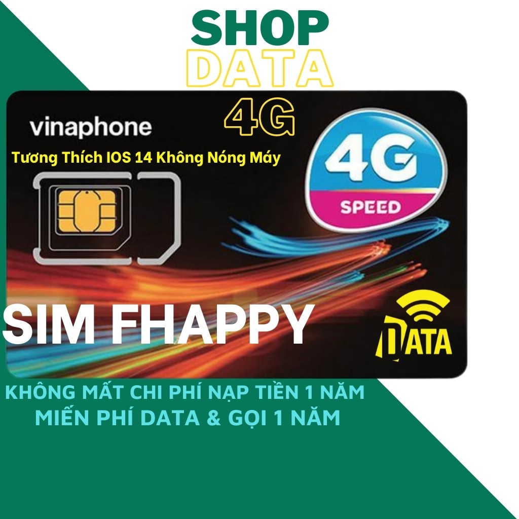 SIM4G FHAPPY Vinaphone Có Video kèm test Tốc Độ,Bảo Hành 12 Tháng