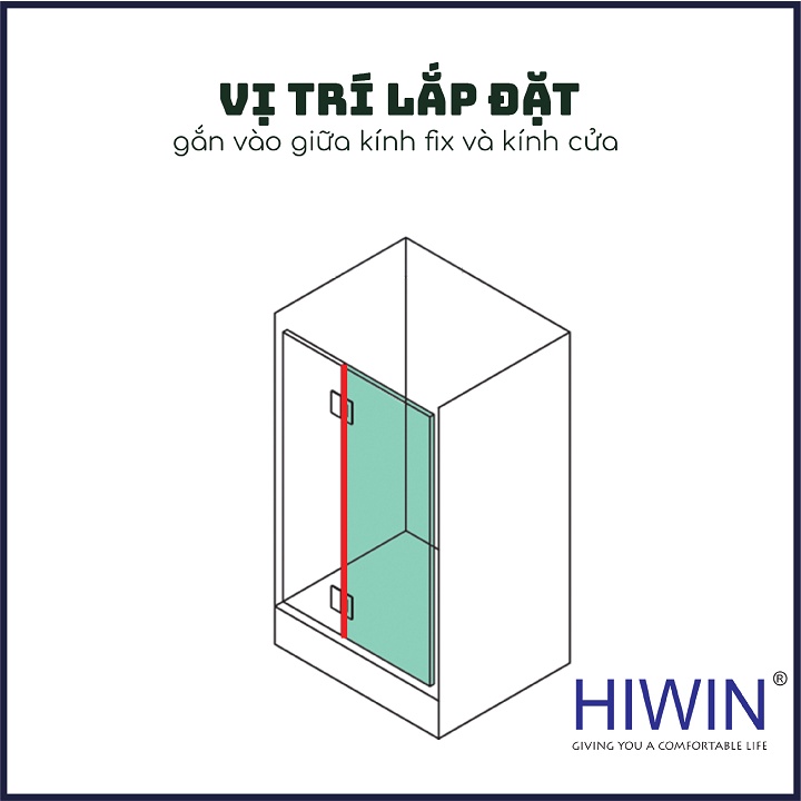 Combo 2 gioăng (ron) chắn nước nhà tắm chữ H, Y, A, F, gioăng lá 135 độ dùng cho kính 10mm HIWIN