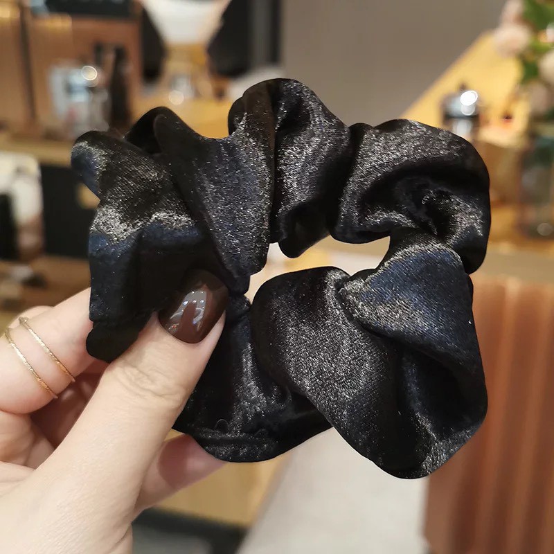 Buộc tóc scrunchies vải cực đẹp, dây búi tóc hot trend hàn quốc SC03