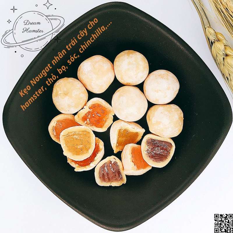 Kẹo Nougat nhân trái cây cho hamster, thỏ, bọ, sóc, chinchilla,...