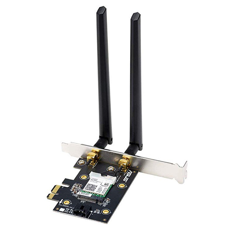 Card Mạng Wifi Asus PCE-AX3000 PCI-e a/b/g/n/ax3000 2.4GHz/5GHz 2402Mbps+574Mbps - Hàng Chính Hãng