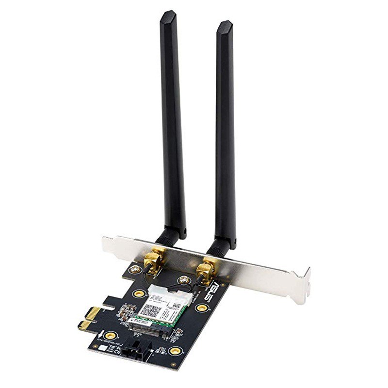 Card Mạng Wifi Asus PCE-AX3000 PCI-e a/b/g/n/ax3000 2.4GHz/5GHz 2402Mbps+574Mbps (Bulk) New 100%  - Hàng Chính Hãng