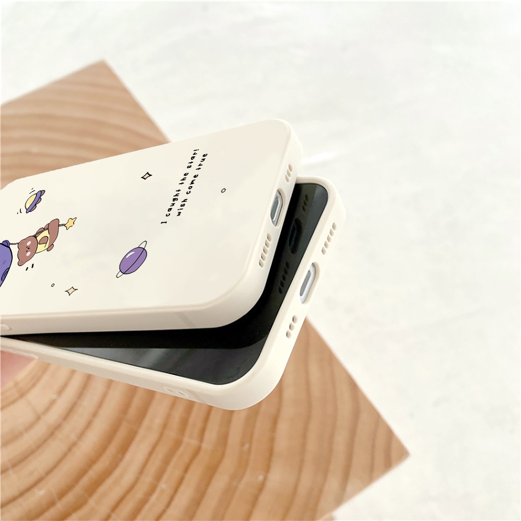 Ốp lưng iphone cạnh vuông ốp iPhone thỏ gấu ôm bóng bay 6plus/6s/7/7plus/8/8plus/x/xr/xs/11/12/pro/max/plus/promax E99