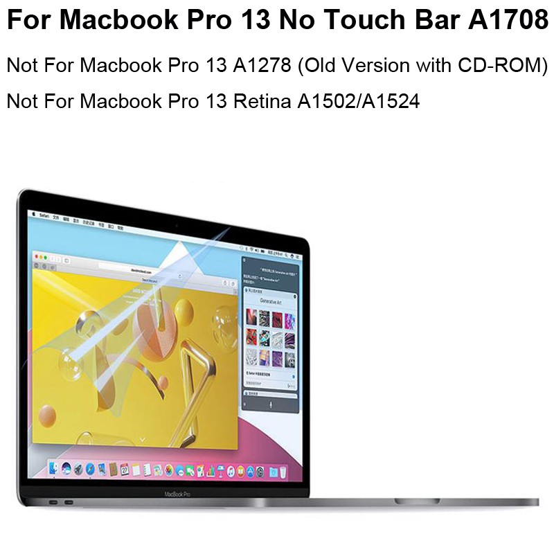 Miếng Dán Bảo Vệ Màn Hình Cho Macbook Pro 13 No Touchbar A1708