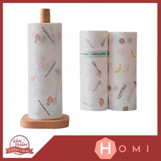 Khăn lau bếp đa năng [LOẠI 1], Cuộn giấy lau hoa văn chất liệu rayon có thể giặt được, sử dụng nhiều lần - Danami